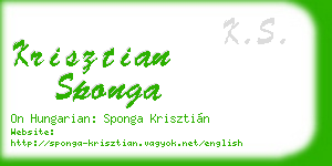 krisztian sponga business card